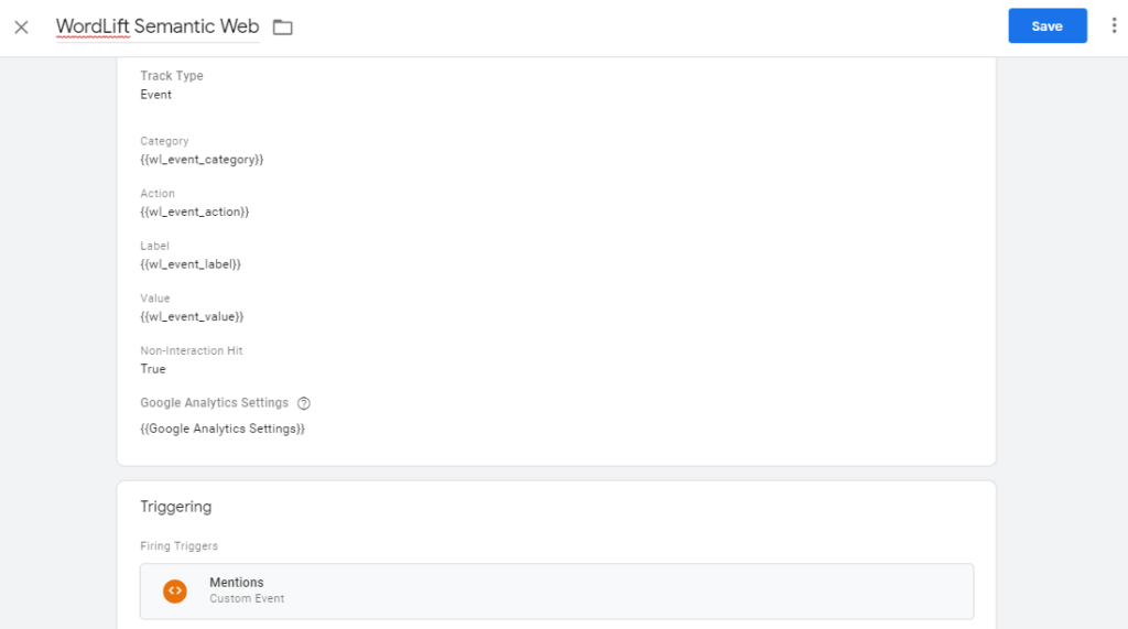 Create tag GTM