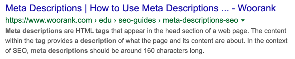 meta description example