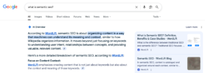 What Is Semantic SEO - an AIO from Google